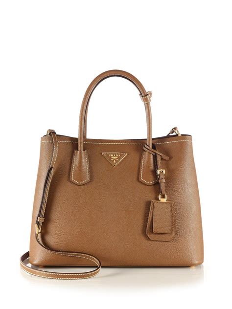 prada taschen saffiano braun|prada saffiano shoulder bag.